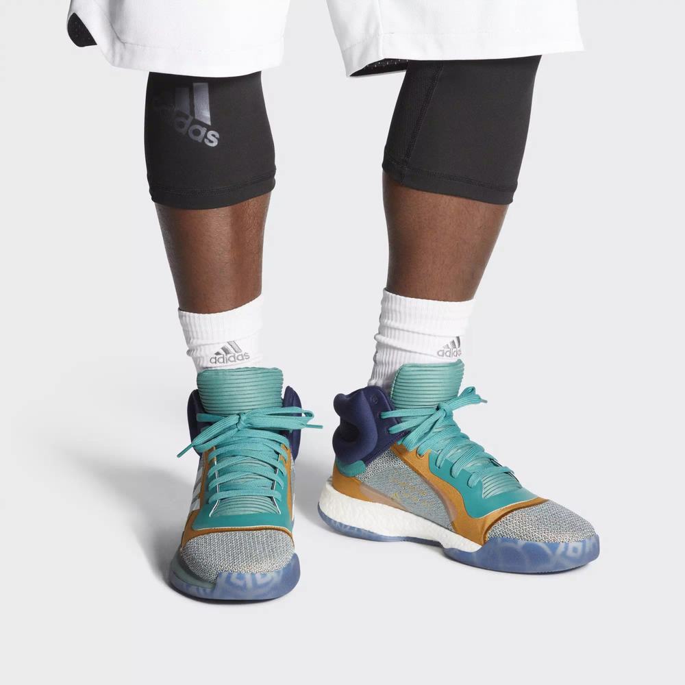Adidas Marquee Boost Tenis De Basketball Verdes Para Hombre (MX-36710)